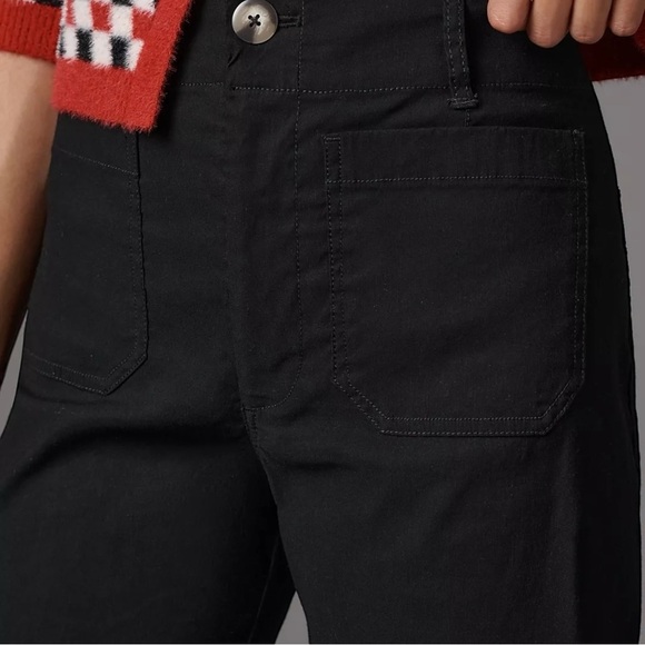 Anthropologie Maeve Colette Magic Fabric Crop Wide Leg Pant in Black 34 - Picture 5 of 15